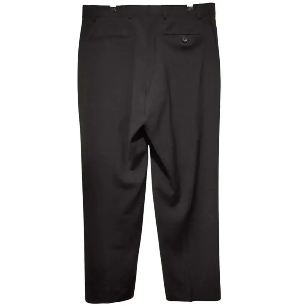 NWT Banana Republic Sz 33x28 Lanificio Cerruti Wool Black Dress Pants Trousers